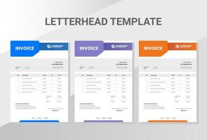 modèle de facture d'entreprise vecteur