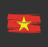 brosse de drapeau du vietnam. drapeau national vecteur