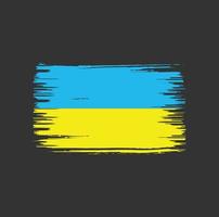 conception de brosse de drapeau de l'ukraine. drapeau national vecteur