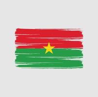 coups de pinceau du drapeau du burkina faso. drapeau national vecteur