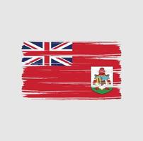coups de pinceau du drapeau des bermudes. drapeau national vecteur