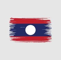 conception de brosse de drapeau du laos. drapeau national vecteur