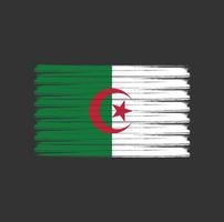 coups de pinceau du drapeau algérien. drapeau national vecteur