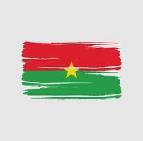 pinceau drapeau burkina faso. drapeau national vecteur