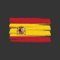 coups de pinceau du drapeau espagnol. drapeau national vecteur