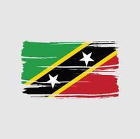brosse de drapeau de saint-kitts-et-nevis. drapeau national vecteur
