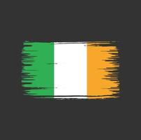 conception de brosse de drapeau de l'irlande. drapeau national vecteur