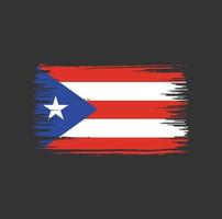 conception de pinceau de drapeau de porto rico. drapeau national vecteur