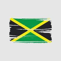 pinceau drapeau jamaïcain. drapeau national vecteur