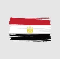 pinceau drapeau égyptien. drapeau national vecteur