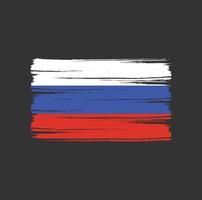 coups de pinceau du drapeau de la russie. drapeau national vecteur