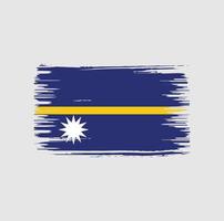 conception de brosse de drapeau de nauru. drapeau national vecteur