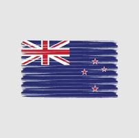 coups de pinceau du drapeau néo-zélandais. drapeau national vecteur