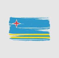 brosse drapeau aruba. drapeau national vecteur