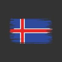 conception de brosse de drapeau d'islande. drapeau national vecteur