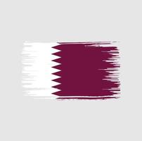 conception de brosse de drapeau qatar. drapeau national vecteur