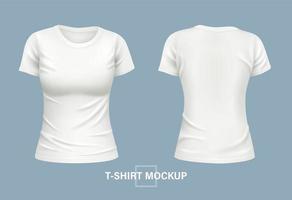 t-shirt femme mockup illustrations recto et verso vecteur