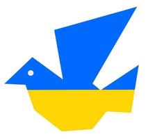 conception du drapeau de l'ukraine d'oiseau, signe de liberté. vecteur