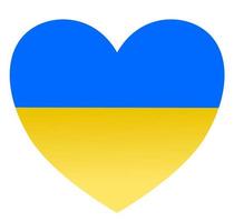 drapeau ukrainien en forme de coeur. vecteur