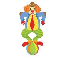 clown drôle de bande dessinée vecteur