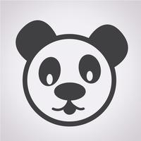 Signe de symbole icône Panda vecteur