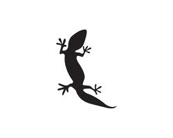 Lézard caméléon gecko silhouette vecteur noir