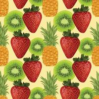 fruits dessin art motif de fond sans couture vecteur