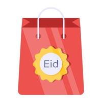 icône du design moderne du shopping eid vecteur