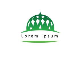 icône de la mosquée modèle de logo minimaliste organisation de l'islam vecteur