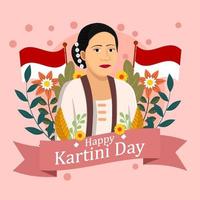 concept de jour kartini vecteur