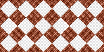 motif de barres de chocolat contre. modèle sans couture de barre de chocolat. illustration vectorielle vecteur