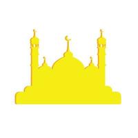 icône plate jaune islamique isolé vecteur