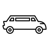 icône de ligne de limousine vecteur