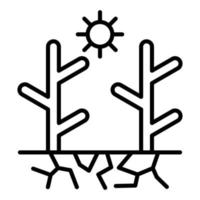 icône de ligne de sécheresse vecteur