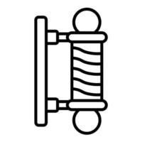 icône de ligne de poteau de coiffeur vecteur
