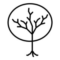icône de ligne de tronc d'arbre vecteur
