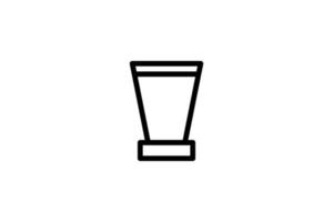 icône de style de ligne de cuisine en verre gratuite vecteur