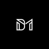 création de logo simple lettre dm monogramme vecteur