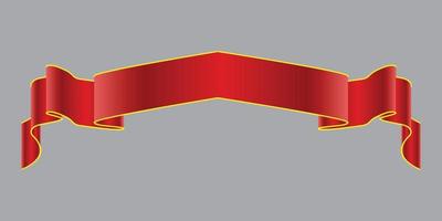 bannière de ruban rouge élégance. vecteur