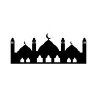 silhouettes de mosquée. icône de la mosquée. vecteur de la mosquée
