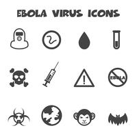 icônes de virus Ebola vecteur