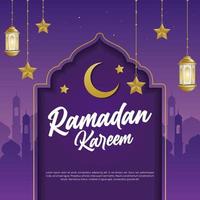 modèle de bannière islamique ramadan kareem vecteur