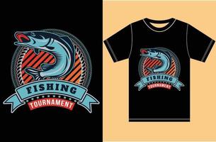 conception de t-shirt amateur de pêche..illustration d'illustrateur d'adobe vecteur