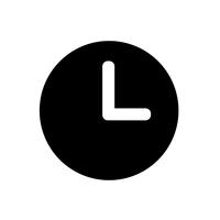 Signe symbole icône horloge vecteur