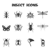 symbole d&#39;icônes insectes vecteur