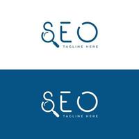 modèle de marque de lettrage de conception de logo seo vecteur