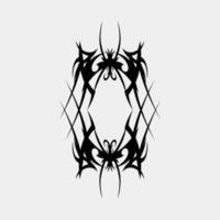 illustration vectorielle d'un motif de tatouage unique, effrayant et cool, simstris pour un homme musclé et effrayant vecteur
