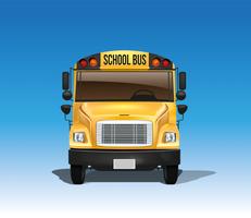 Autobus scolaire américain en vecteur