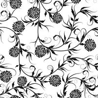 Sans soudure fond floral monochrome sur illustration vectorielle. vecteur