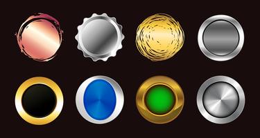 ensemble de boutons colorés. icônes vectorielles collection de symboles. vecteur